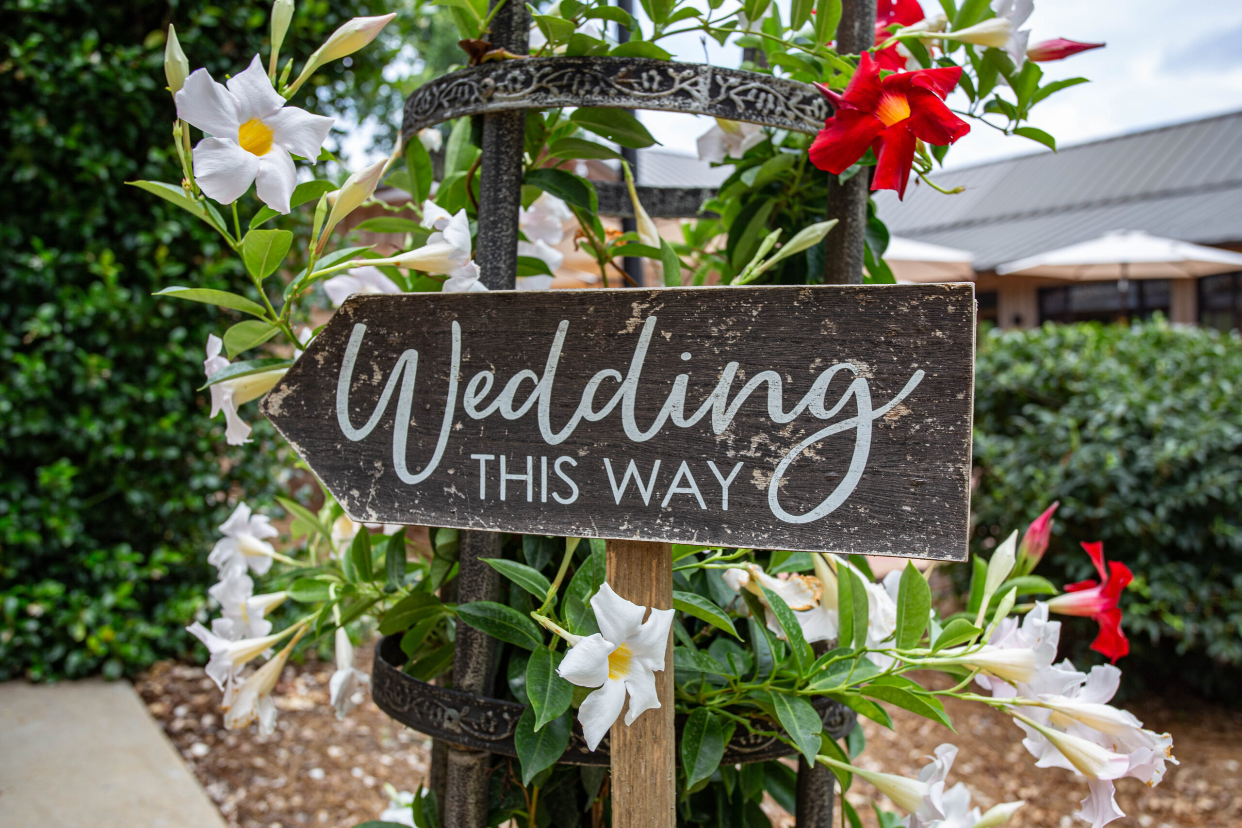 Wedding This Way sign